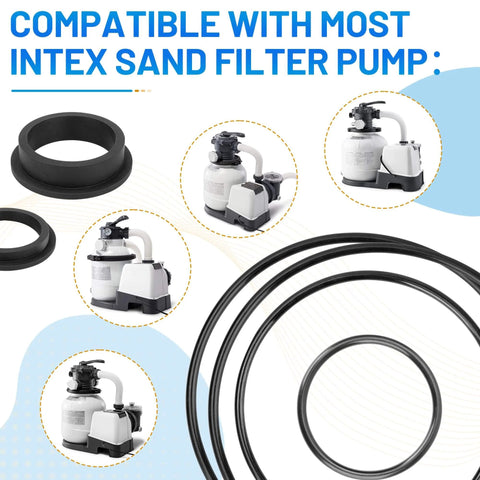 Pool Sand Filter Pump Seal And Gasket Replacement Kit with O Ring, Air Release Valve And L Shape Gaskets, compatible with pumps