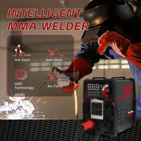 110V 135A MMA Arc Welder With Digital Display And Overheat Protection Hot Start Quick Connector Portable Mini Stick Welder for DIY
