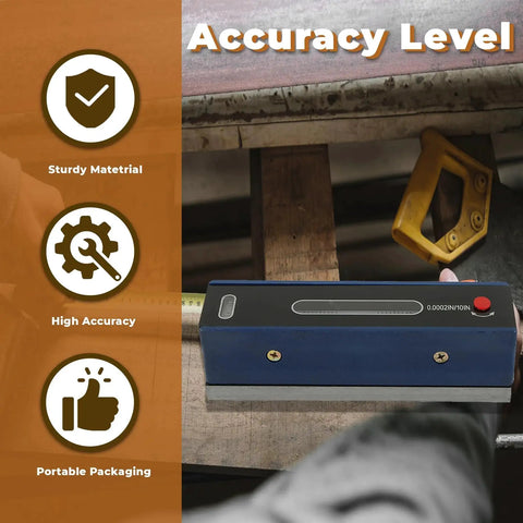 6 Inch Carbon Steel Precision Strip Level With Wooden Box 0.02 Mm Per Meter Accuracy Portable Alignment Tool in use
