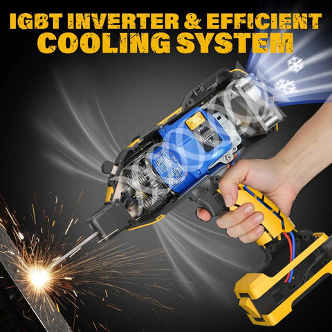 Portable 110V Arc Welder With IGBT Inverter Handheld Electric Welding Gun Five Variable Current Settings in use