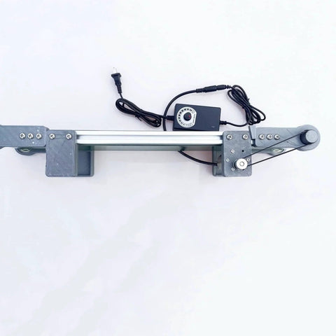 Top view of Automatic Belt Conveyor Portable Conveyor Table Mini Automatic Production Line Anti Static Powered Rubber PVC Belt.