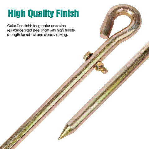 Heavy Duty long Solid Pin-type Design Grounding Rod, sliding ground ro – ELECTRICAL