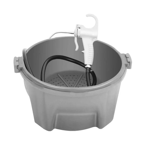 Hand Held Oiler Bucket Kit With Oil Gun For Pipe Threading Machines, 1 gallon, durable plastic construction, ergonomic grip