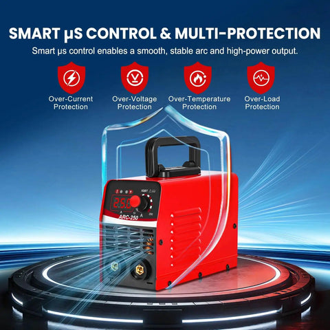 Portable Stick Welder Kit All In One 250Amp 110V Beginner Friendly With 20 Rods And Gloves Compact Arc Welder protection features