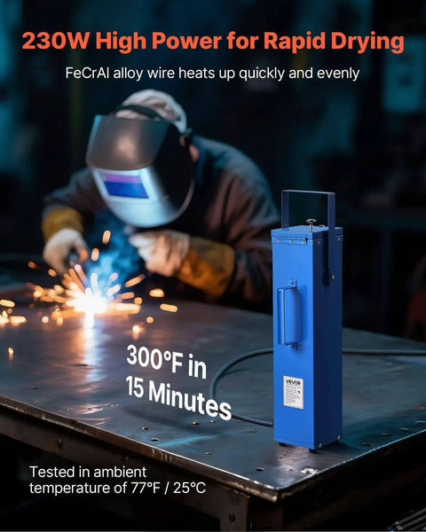 Portable Welding Rod Oven With 10 Lb Capacity Fast 230W Heating To 300F Drying For 18 Inch Electrodes in welding setting