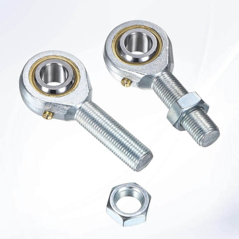 4 Pack POSB8 Rod End Bearings With 1/2 Inch Bore And 1/2-20 Left Hand Thread Self Lubricating Steel Joint With Jam Nuts