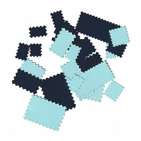 12 Pack Postage Stamp Banner Label Cutting Dies Set for Scrapbooking and DIY Card Making Wafer Thin Carbon Steel Reusable Metal Die Cuts