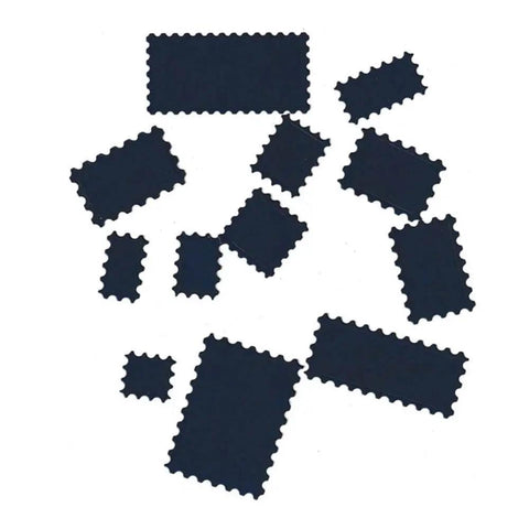 12Pcs Postage Stamp Frame Cutting Dies For Card Making And Scrapbooking Photo Lace Frame Tag Banner Die Cuts Carbon Steel