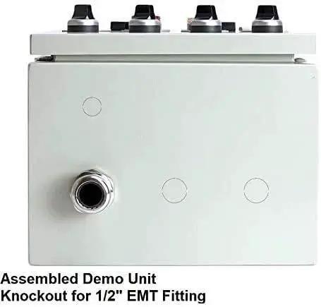 Side view of assembled demo unit for Powder Coating Oven Controller Kit 240V 50A 12000W DIY Wiring Kit PCO304 with EMT fitting