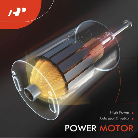 Cutaway view of an HVAC heater blend door actuator motor with copper windings and rotor