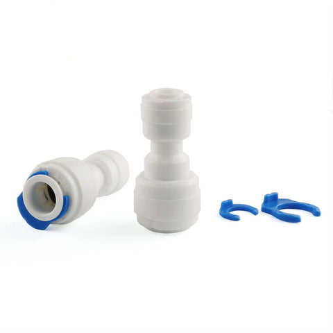 Durable PP Quick Straight Push Connector Kit Five Pack One Quarter Inch To Three Eighths Inch OD Water Tube Fittings for RO Water Systems