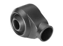 PRC10 Dust Cover for LHS Linear Slide Unit Replacement sealed cap, black plastic, front view, single dust shield for bearings.