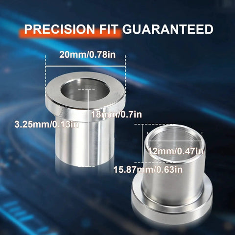 2 Pack Five Eighths Inch To Twelve Millimeter Adapter Sleeve Bearing Reducer Bushing For Mini Bike Axle in precision fit view