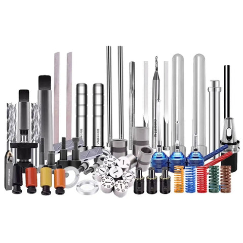 Assorted metalworking tools including High Speed Steel Rod Three Eighths Inch By Seven Point Eight Inches Precision Ground for DIY use
