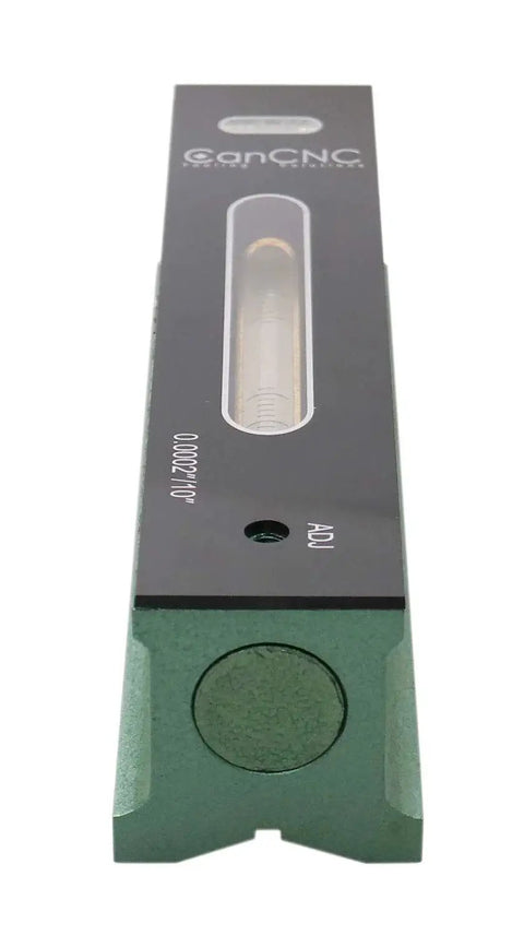 8 Inch Pro Grade Master Precision Level In Fitted Box With 0.0002 Inch Per 10 Inch Accuracy Adjustable Main Vial Cross Test Vial Cast Iron Body And V Groove Base For Ultra Precise Machine Setup And Calibration In Machinist Shops