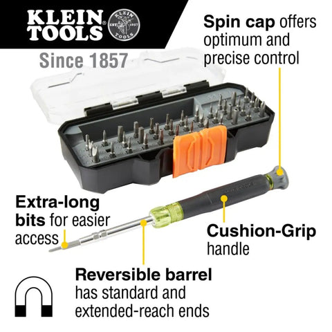 All In One Precision Screwdriver Set With 39 Bits For Apple Devices Magnetic Dual End Barrel For One Handed Fastener Retention