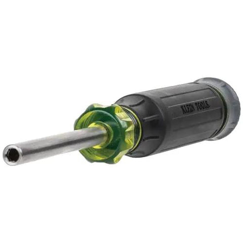 All-In-One 27-In-1 Precision Screwdriver Set For Apple Device Repairs With Rare-Earth Magnet Barrel, 26 Precision Bits And 3.5mm Nut Driver, Magnetic Handle, Electronic Repair Kit By Klein Tools, angled side view