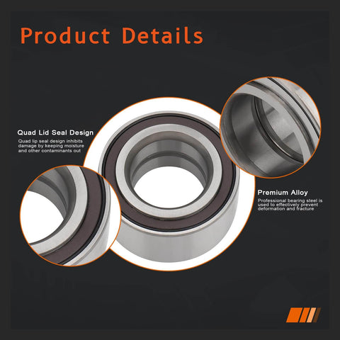 Quad lid seal and premium alloy of the Front Wheel Bearing 1 Piece For Honda Fit 2009 2012 2014 2020 And Honda CR-Z 2011 2016