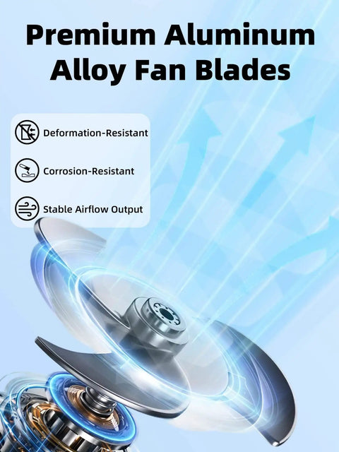 Premium aluminum alloy fan blades illustration for 8 Inch Shutter Exhaust Fan With 760 CFM High Speed Wall Mounted Ventilation