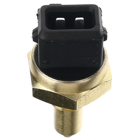A-Premium coolant temperature sensor with brass threaded stem and black 2-pin connector.