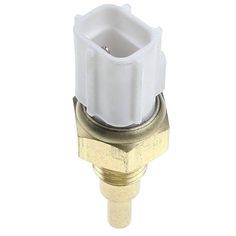 Coolant temperature sensor with white plastic connector and brass threaded body
