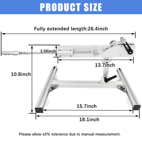 JQDML 24V DIY reciprocating linear actuator with stand kit, speed controller and remote controller on an aluminum frame