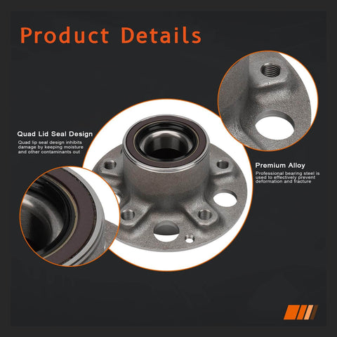 Front Wheel Hub And Bearing Assembly For Mercedes Benz C230 C240 C280 C32 AMG C320 C350 close-up view showing quad lid seal