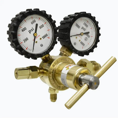 Premium Nitrogen Regulator With 0 to 800 PSI Delivery For Industrial Gas Use CGA580 Inlet And One Quarter Inch Male Flare Outlet