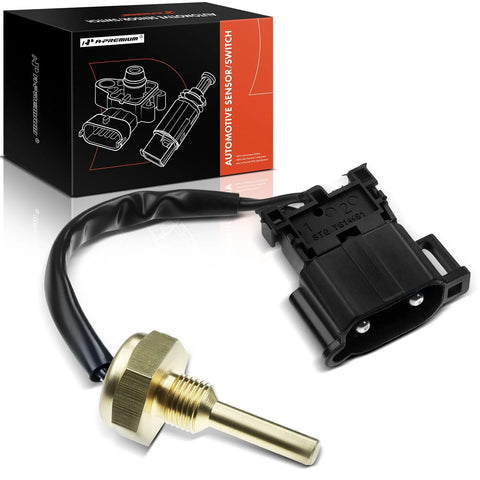 A-Premium coolant temperature sensor with wiring harness for Volvo 850/960 and S70/C70/V70/V90 (1992–1998), brass threaded probe
