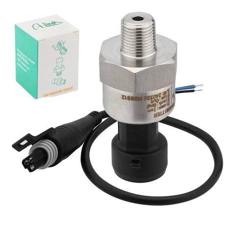 0-200 Psi Pressure Transducer Sensor With 1/8 Inch NPT 316 Stainless Steel Thread And Harness Connector For Oil Fuel Air Water Systems