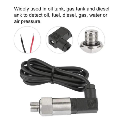 Industrial Pressure Transducer With 4-20mA Output And G1 Quarter Inch Thread For Water Gas Oil 0 To 1 MPa Range Silicon Sensor