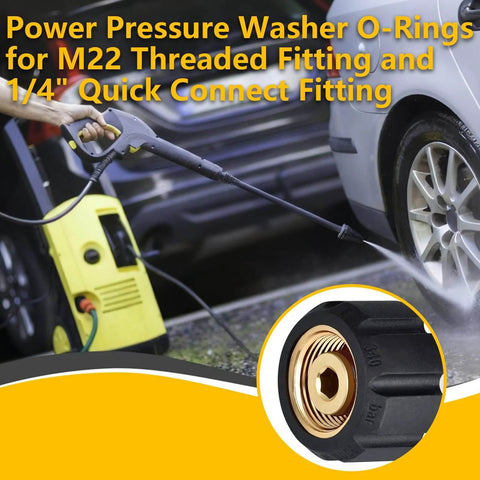 Pressure Washer O Ring Kit 30 Pack Viton FKM Seals For Quick Couplers One Quarter Inch And Three Eighths Inch Heavy Duty Pro Grade Boss Quality High Temperature High Pressure Durable Replacement Gasket Set For Home Garage And Professional Use