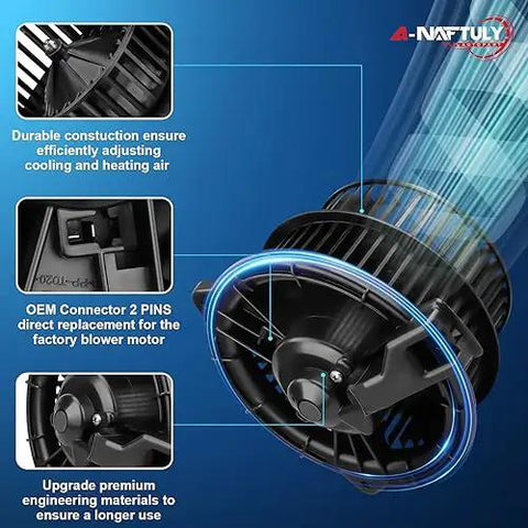AC Blower Motor Fan Assembly For Toyota Prius 2001 2009 Replacement HVAC Heater Blower Motor with OEM connector and durable casing