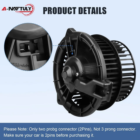 AC Blower Motor Fan Assembly For Toyota Prius 2001-2009 Replacement HVAC Heater Blower Motor with 2-pin connector