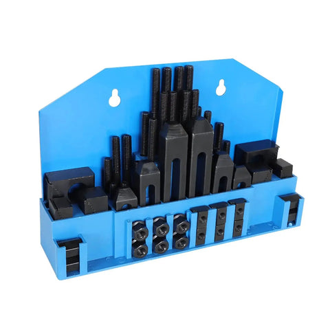 Pro Series 58 Piece T Slot Hold Down Clamp Clamping Kit For Bridgeport Mill Setup One Half Inch Slot And Three Eighths Inch Studs