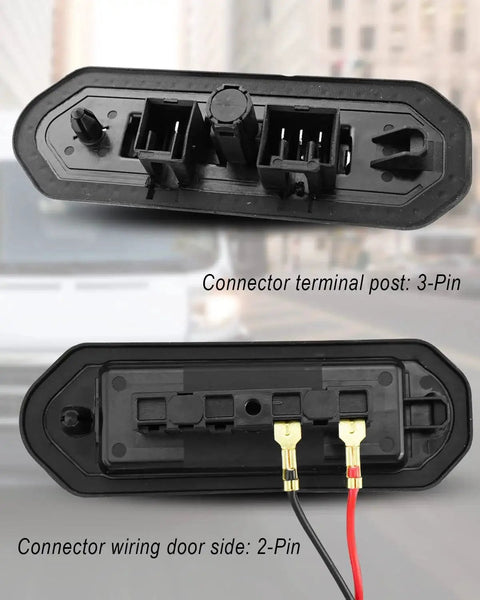 Sliding Door Connector Plate Wiring Set For Ram ProMaster Central Locking System 2014 2021, 3-pin and 2-pin view.
