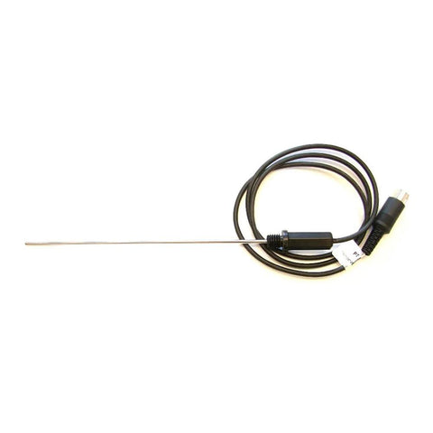 SCILOGEX PT1000 temperature sensor probe with stainless steel sensing rod and black cable, BISS connector