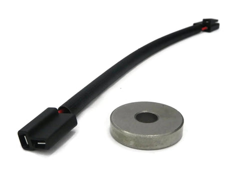 Electric PTO Clutch-Warner 5218-6 [ste][255-419] with cable and metal washer, suitable for heavy-duty drives.