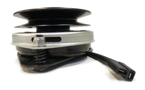 Side view of PTO Clutch Counter Clockwise (CCW) with 1" Crankshaft, 5 5/16" Pulley Diameter, showing preinstalled keyway and wiring.