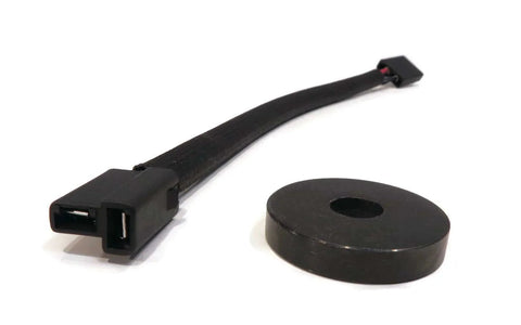 Close-up of wire harness and pulley part of Electric PTO Clutch for Exmark 103-0662, 27-30HP Kohler Lazer Z (370000 & Up).