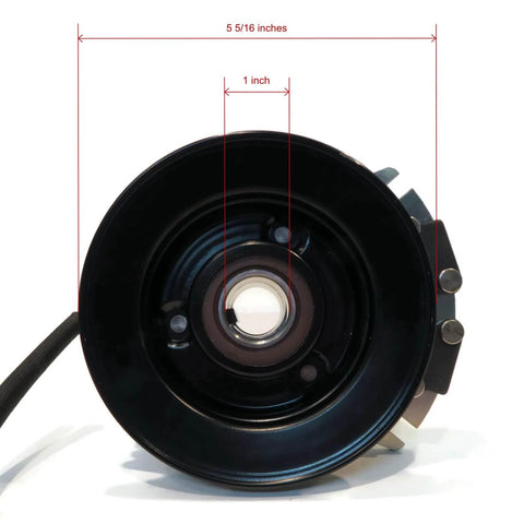 Front view of Electric PTO Clutch for Husqvarna 532145028, 532160889, 532167162, 539120756 with dimensions marked