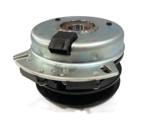 Front view of PTO Clutch & Wire Harness for Hustler TrimStar with 48" 17-19HP Kawasaki 930396, showcasing metal pulley and bearing