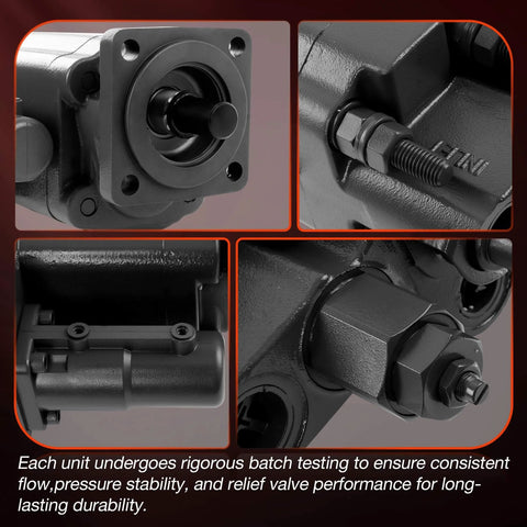 PTO Dump Pump Hydraulic Hydro Cylinder C102 Direct Mount with Air Shift Cylinder, 7/8" 13-Tooth Spline Shaft close-up