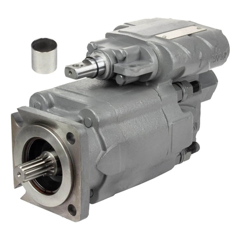 PTO Dump Pump Hydraulic Gear Pump C102 Series 49 GPM @ 1800 RPM, 3000 PSI Direct Mount – shown with metal housing and input shaft