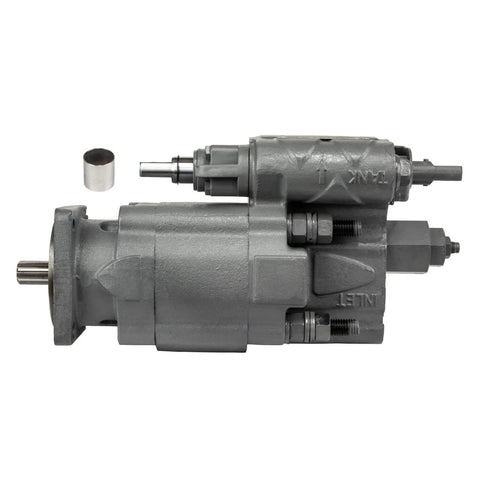 Side view of PTO Dump Pump Hydraulic Gear Pump C102 Series 49 GPM @ 1800 RPM, 3000 PSI Direct Mount with input shaft and ports