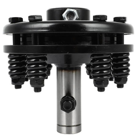 Black PTO Slip Clutch, ACZCR 1-3/8" Smooth Round Ends Slip Clutch, rugged design with springs, suitable for rotary cutter use.