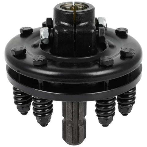 Black PTO Slip Clutch, ACZCR 1-3/8" 6 Splines Both Ends Slip Clutch, Adjustable Rotary Cutter Brush Hog Slip Friction Clutch for PTO Shaft Replacement Maximum Torque 900Nm