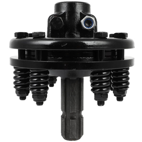 Front view of PTO Slip Clutch, 1-3/8" 6 Splines Both Ends Slip Clutch, adjustable rotary cutter slip clutch (black)