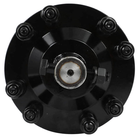 Front view of Black PTO Slip Clutch, ACZCR 1-3/8" Smooth Round Ends Slip Clutch for PTO Shaft, 900Nm torque, steel material.
