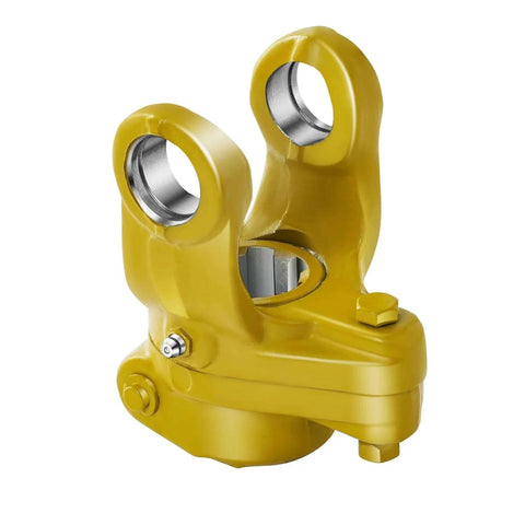 Front view of a 1-3/8" 6 Spline Torque Nm 1400,PTO Yoke Shear Bolt Torque Limiter in yellow alloy steel for heavy-duty tractors